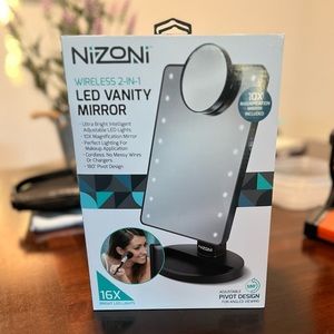 Nizoni wireless 2-in-1 LED Vanity mirror. Make up mirror